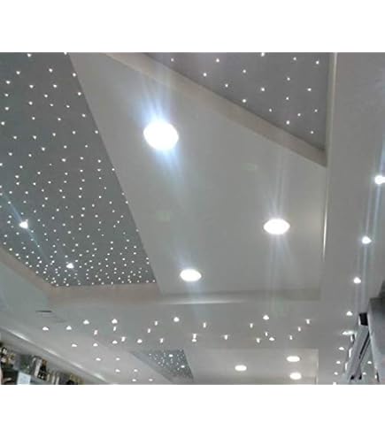 KIT CIELO STELLATO LUCE BLU - 50 FARETTI LED ROTONDI SILVER 12V +